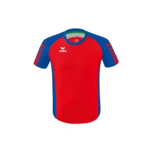 Erima Sport-Tshirt Six Wings Trikot (100% Polyester, strapazierfähig) rot/royalblau Herren