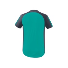Erima Sport-Tshirt Six Wings Trikot (100% Polyester, strapazierfähig) petrolblau/grau Herren
