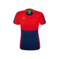 Erima Sport-Shirt Six Wings (100% Polyester, taillierter Schnitt, schnelltrocknend) navyblau/rot Damen