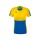 Erima Sport-Shirt Six Wings (100% Polyester, taillierter Schnitt, schnelltrocknend) navyblau/gelb Damen