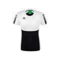 Erima Sport-Shirt Six Wings (100% Polyester, taillierter Schnitt, schnelltrocknend) schwarz/weiss Damen