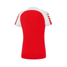 Erima Sport-Shirt Six Wings (100% Polyester, taillierter Schnitt, schnelltrocknend) rot/weiss Damen