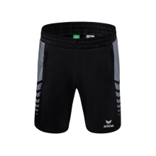 Erima Sport-Hose Six Wings Worker Shorts kurz (100% Polyester, ohne Innenslip, bequem) schwarz/grau Herren