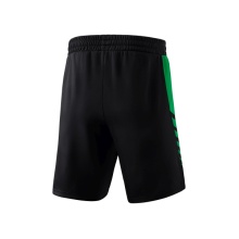 Erima Sport-Hose Six Wings Worker Shorts kurz (100% Polyester, ohne Innenslip, bequem) schwarz/smaragd Herren