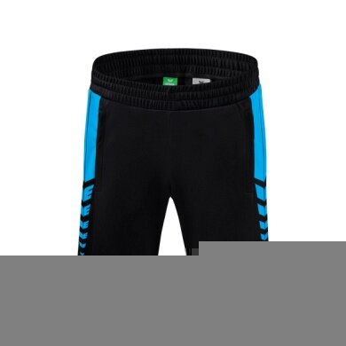 Erima Sport-Hose Six Wings Worker Shorts kurz (100% Polyester, ohne Innenslip, bequem) schwarz/curacaoblau Jungen