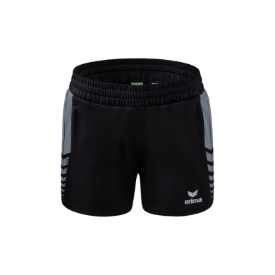 Erima Sporthose Short Six Wings Worker (100% Polyester) kurz schwarz/grau Damen