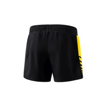 Erima Sporthose Short Six Wings Worker (100% Polyester) kurz schwarz/gelb Damen