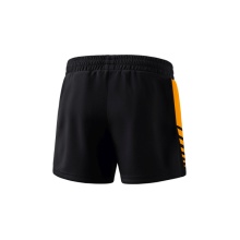 Erima Sporthose Short Six Wings Worker (100% Polyester) kurz schwarz/orange Damen