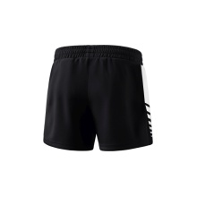 Erima Sporthose Six Wings Worker Shorts (100% Polyester, ohne Innenslip, bequem) kurz schwarz/weiss Damen