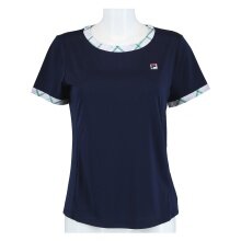 Fila Tennis-Shirt Yamila (angenehmes Tragegefühl) navyblau/weiss/grün Damen
