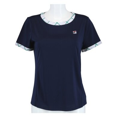 Fila Tennis-Shirt Yamila (angenehmes Tragegefühl) navyblau/weiss/grün Damen