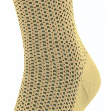 Falke Tagessocke Crew Uptown Tie (modisches Design, Baumwolle) gelb Herren - 1 Paar