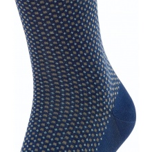 Falke Tagessocke Crew Uptown Tie (modisches Design, Baumwolle) royalblau Herren - 1 Paar
