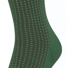 Falke Tagessocke Crew Uptown Tie (modisches Design, Baumwolle) grün Herren - 1 Paar