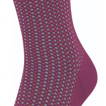 Falke Tagessocke Crew Uptown Tie (modisches Design, Baumwolle) magenta Herren - 1 Paar