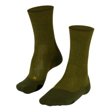 Falke Trekkingsocke TK2 Wool (leicht gepolstert, für lange Wanderungen) dunkelgrün Herren - 1 Paar