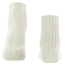 Falke Tagessocke Bedsock Rib (Wolle und Kaschmir) weiss Damen - 1 Paar