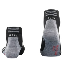 Falke Bikesocke BC6 Pro (ultraleichte Polsterung) Kurzsocken schwarz/grau - 1 Paar