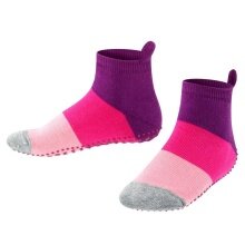 Falke Hausschuhe Colour Block (nachhaltige Baumwolle) pink/grau Kinder