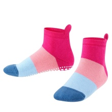 Falke Hausschuhe Colour Block (nachhaltige Baumwolle) pink/blau Kinder
