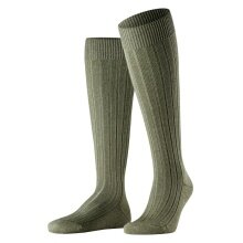 Falke Kniestrümpfe Teppich im Schuh (klimaregulierende Merinowolle) grün Herren - 1 Paar