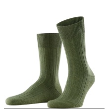 Falke Tagessocke Crew Teppich im Schuh (klimaregulierende Merinowolle) herbgrün Herren - 1 Paar