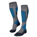 Falke Skisocke SK4 Advanced (optimale Passform) grau/blau Herren - 1 Paar