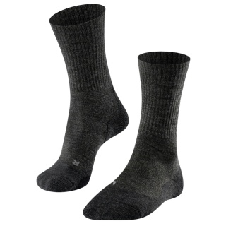 Falke Trekkingsocke TK2 Wool (leicht gepolstert, für lange Wanderungen) smoggrau Herren - 1 Paar
