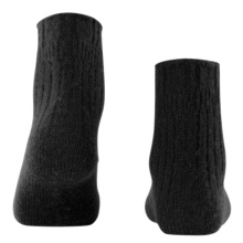 Falke Tagessocke Bedsock Rib (Wolle und Kaschmir) schwarz Damen - 1 Paar
