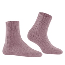 Falke Tagessocke Bedsock Rib (Wolle und Kaschmir) rosa Damen - 1 Paar