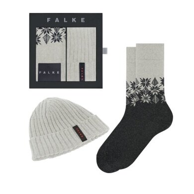 Falke Christmas Gift Set (Mütze und 1 Paar Socke) grau Herren