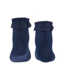 Falke Tagessocke Romantic Lace (höchster Tragekomfort, Baumwolle) marineblau Mädchen - 1 Paar