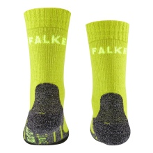 Falke Trekkingsocke TK2 (Merinowoll-Mix, mittelstarke Polsterung) limegrün Kinder - 1 Paar