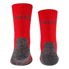 Falke Trekkingsocke TK2 (Merinowoll-Mix, mittelstarke Polsterung) rot Kinder - 1 Paar