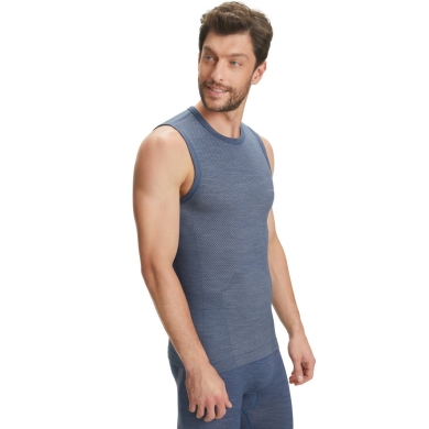 Falke Funktionsunterwäsche Unterhemd Wool Tech Singlet Light (maximale Bewegungsfreiheit) blau Herren