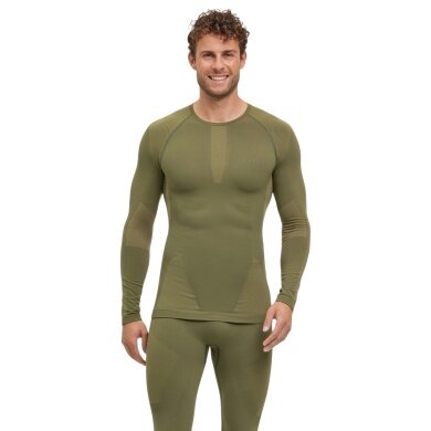 Falke Funktionsunterwäsche Langarmshirt Warm (perfekte Feuchtigkeits-und Temperaturregulierung) olivegrün Herren