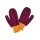 Falke Winterhandschuhe (Fäustling) - warm und soft dunkelrot/gelb Damen/Herren 1 Paar