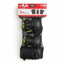 FILA Skates Schutzausrüstung Set Gears (Knieschoner, Ellbogenschützer, Handgelenkschutz) - 3er Set Kinder/Jungen