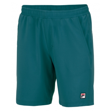 Fila Tennishose Short Santana (4-Wege-Stretch, atmungsaktiv) kurz blaugrün Herren