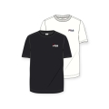 Fila Freizeit-Shirt Brod Tee (Baumwolle) weiss/schwarz Herren - 2er Pack