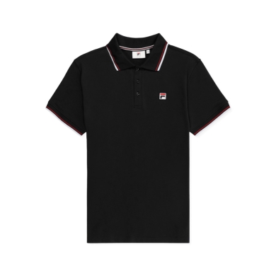 Fila Freizeit-Pol Biella Regular Tipped (Baumwolle) schwarz Herren