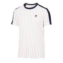 Fila Tennis-Tshirt Stripes Jascha 2 (100% Polyester) weiss/navyblau Herren