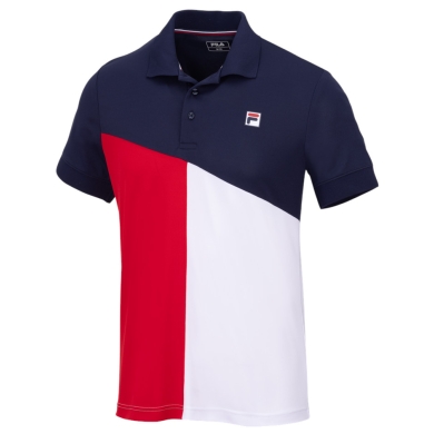 Fila Tennis-Polo Erol (rec. Polyester) navyblau/rot/weiss Herren