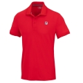 Fila Tennis-Polo Hermano (100% rec. Polyester, klassisch Look) rot Herren