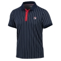 Fila Tennis-Polo Stripes (100% Polyester) navyblau/weiss Herren