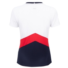 Fila Tennis-Shirt Aurelia (100% Polyester) weiss/navyblau/rot Damen