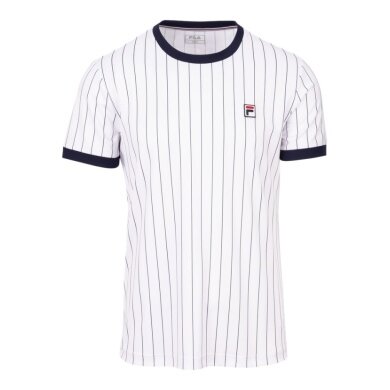 Fila Tennis-Tshirt BB1 Stripes (rec. Polyester) weiss/peacoatblau Herren
