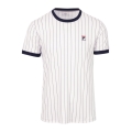 Fila Tennis-Tshirt BB1 Stripes (rec. Polyester) weiss/navyblau Herren