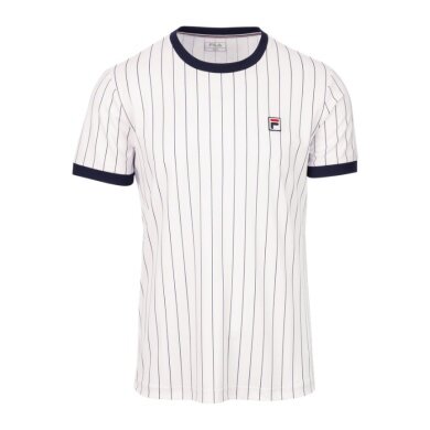 Fila Tennis-Tshirt BB1 Stripes (rec. Polyester) weiss/navyblau Herren