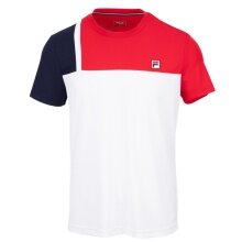 Fila Tennis-Tshirt Karl (100% Polyester) weiss/rot Herren